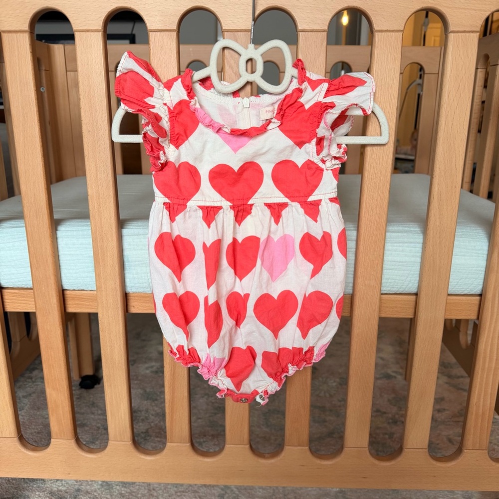 Pink Chicken Floral Baby Romper